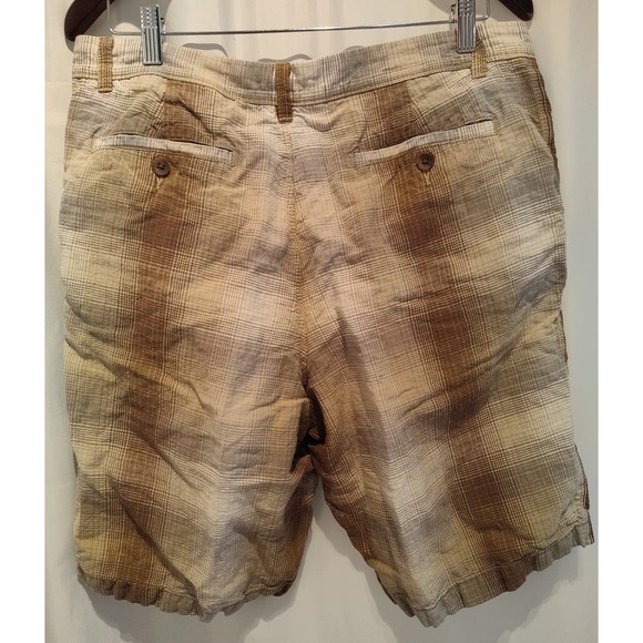 Tommy Bahama Men´s Plaid Shorts Linen Silk Ombre Light Weight and Classic Fit - Picture 3 of 7